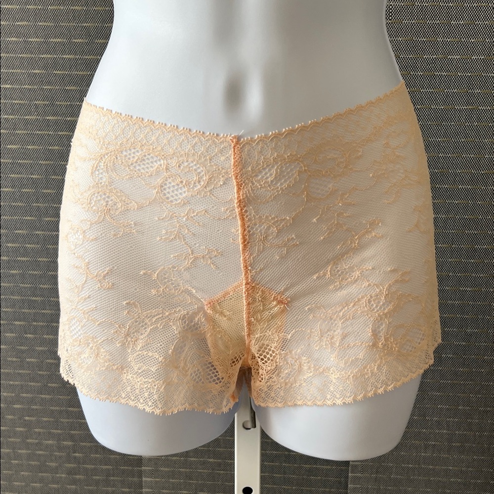 PINK Victoria's Secret Lace Boy Shorts - Blush Pink